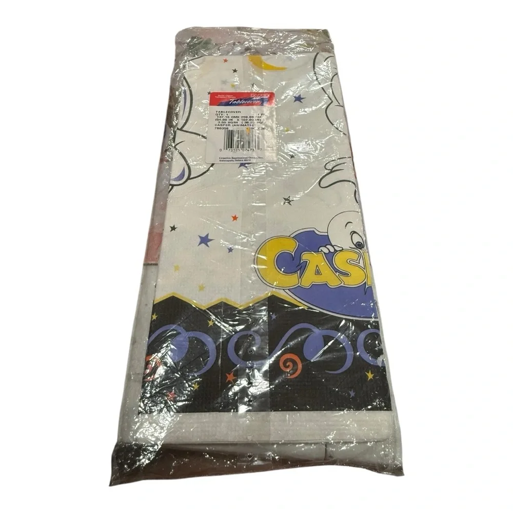 Vintage Casper the Friendly Ghost 54” x 102” hHalloween Paper Table Cloth NWT